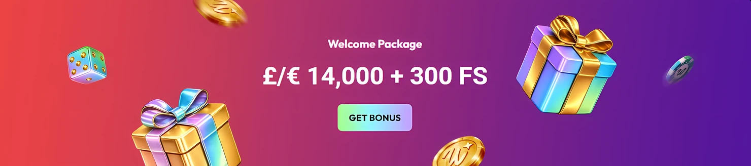 WinPlace Casino welcome package of £14,000 and 300 free spins for new accounts