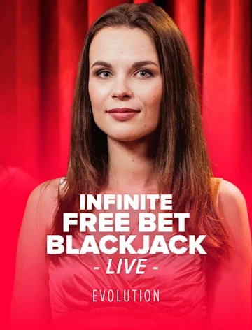 Infinite Free Bet Blackjack live table streamed by Evolution